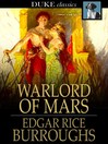 Cover image for Warlord of Mars